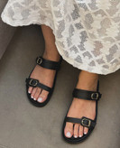 صندل زنانه چرم تابستانه
